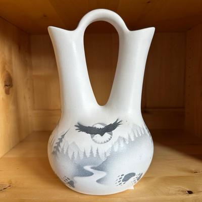 NAVAJO HANDCRAFTED WEDDING VASE BY M. MARYBOY