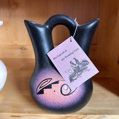 2 SIGNED WEDDING VASES