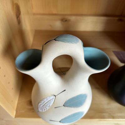 2 SIGNED WEDDING VASES