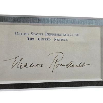 Eleanor Roosevelt Autograph and Photo