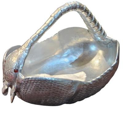 Arthur Court Cast Aluminum Armadillo Basket