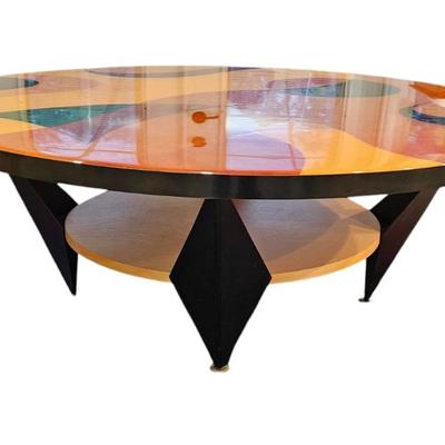 Signed Benjamin Le Modern Abstract Coffee Table