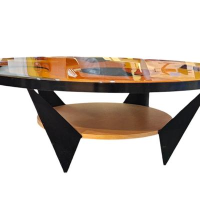 Signed Benjamin Le Modern Abstract Coffee Table