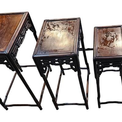 Antique Chinese Blackwood Tables, Circa 1850