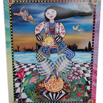 Signed Art By Eilieen Goldenburg " Spirit of The Ukraine " 16 x 20