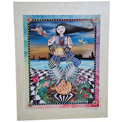 Signed Art By Eilieen Goldenburg " Spirit of The Ukraine " 16 x 20