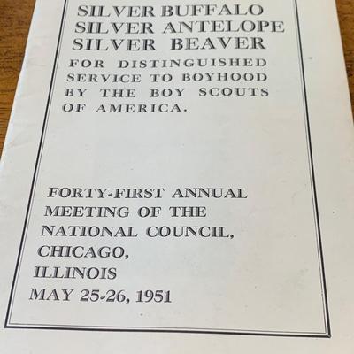 1951 Boy Scouts Awards Ceremony Silver Buffalo Antelope Beaver