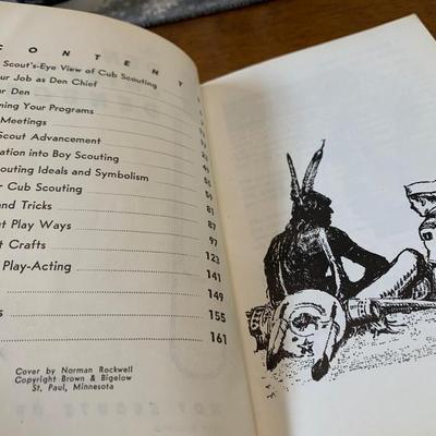 1954 Golden Chief Cub Scouts Den Book Norman Rockwell Art Cover BSA