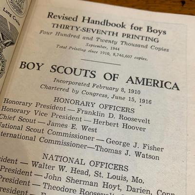 1944 Handbook For Boys Boys Scouts Manual Rockwell Cover