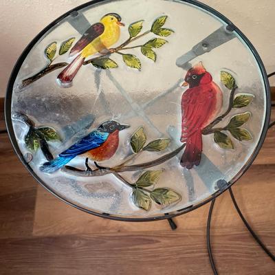Bird glass top table