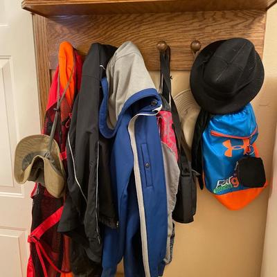 Light outdoor wear, hats, cabinet with gloves