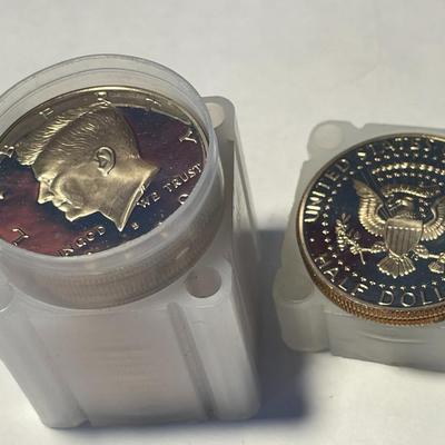 PROOF ROLL OF (20) 2009-S KENNEDY CLAD HALF DOLLARS AS PICTURED. FREE DOMESTIC SHIPPING.