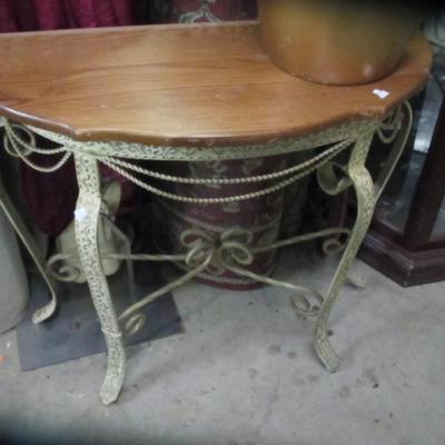 Metal & Wood Console Table