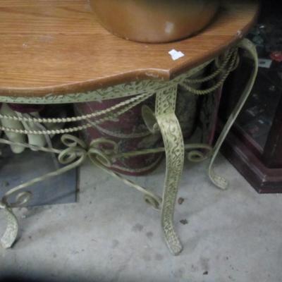 Metal & Wood Console Table