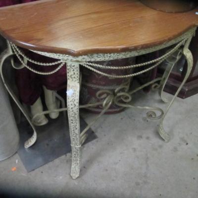 Metal & Wood Console Table