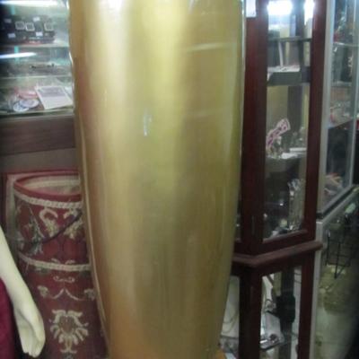 Approx 36" Tall Gold Tone Metal Planter Pot