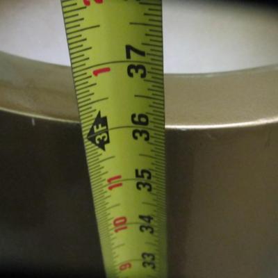 Approx 36" Tall Gold Tone Metal Planter Pot