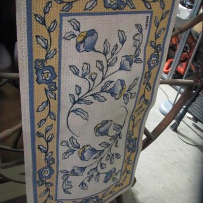 Signed Floral Mat 22" x 41"