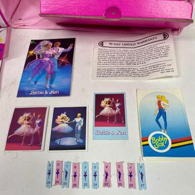 Barbie 1988 Vintage Pink Fold Out Rare Carrying Case Ballerina #2071-9991