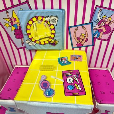 Barbie 1988 Vintage Pink Fold Out Rare Carrying Case Ballerina #2071-9991