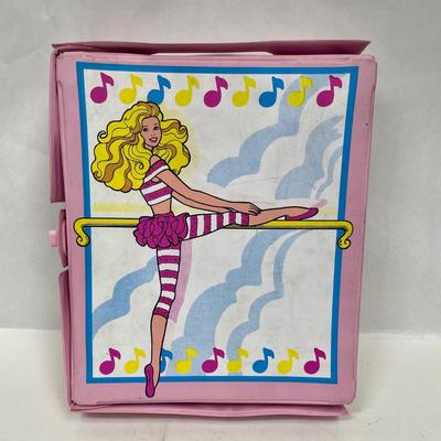 Barbie 1988 Vintage Pink Fold Out Rare Carrying Case Ballerina #2071-9991