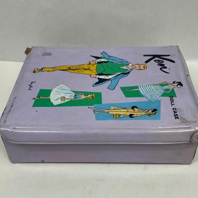 Mattel Barbie Ken Fashion Doll Case 1961 Vintage Light Purple