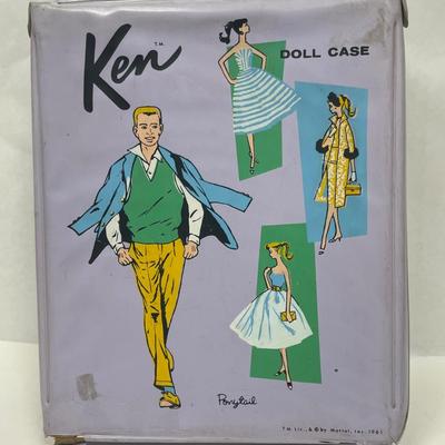 Mattel Barbie Ken Fashion Doll Case 1961 Vintage Light Purple
