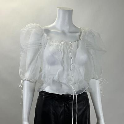 303 RIFD 'For Love and Lemons' Elodie Organza Blouse Size LG