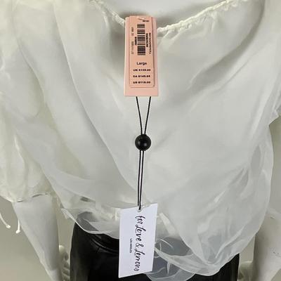 303 RIFD 'For Love and Lemons' Elodie Organza Blouse Size LG
