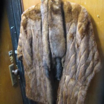 Miller’s French Room Light Brown Mink Fur Shawl Wrap