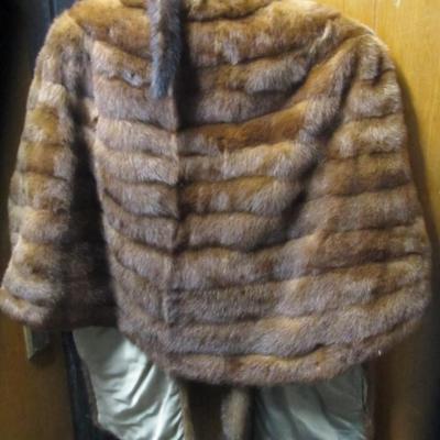 Miller’s French Room Light Brown Mink Fur Shawl Wrap