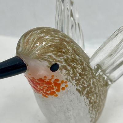 Hummingbird Glass Paperweight