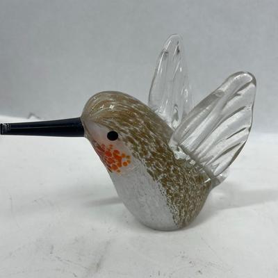 Hummingbird Glass Paperweight