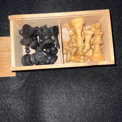 Vintage Wooden Chess Set