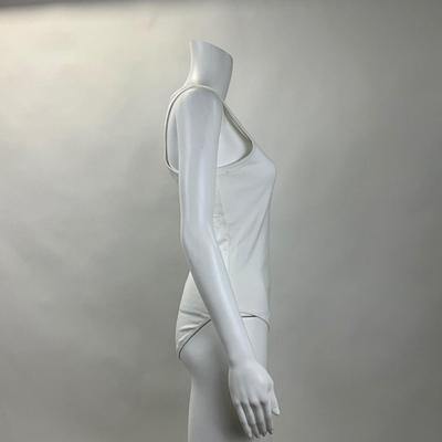 308 AGOLDE White Ribbed Body Suit Size LG