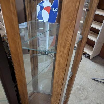 Pair Of Display Cabinets Approx 70" Tall