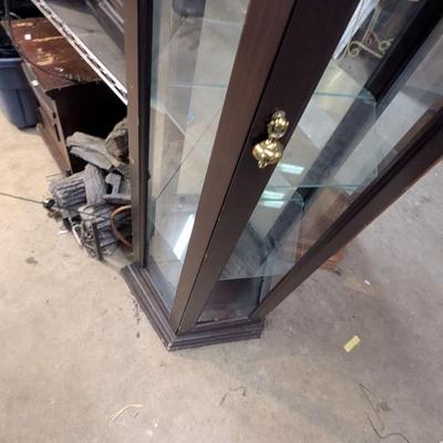 Pair Of Display Cabinets Approx 70" Tall