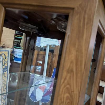 Pair Of Display Cabinets Approx 70" Tall