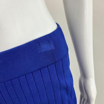 311 New CUSHNIE ET OCHS Blue 2pc. Ribbed Long Skirt & Bra Top
