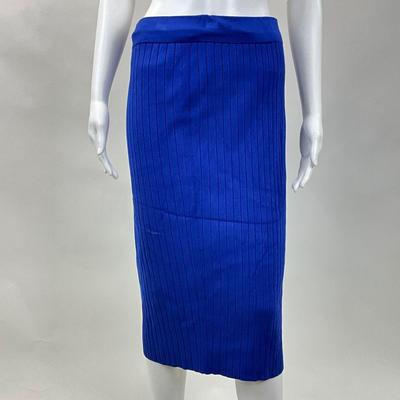 311 New CUSHNIE ET OCHS Blue 2pc. Ribbed Long Skirt & Bra Top