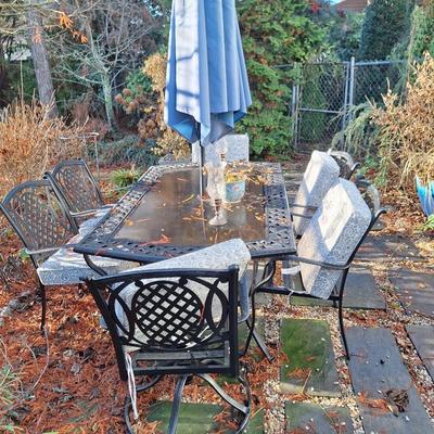 7pc dinette w/ umbrella