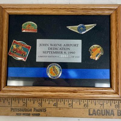 John Wayne Airport Dedication Plaque and Pins