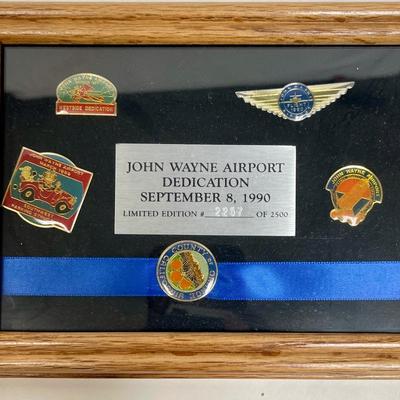John Wayne Airport Dedication Plaque and Pins