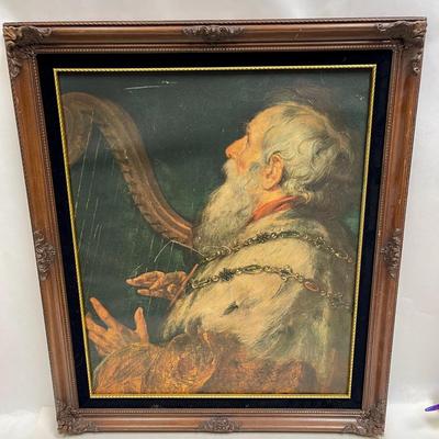 Framed Art: King David Playing the Harp (ca. 1616) by Peter Paul Rubens