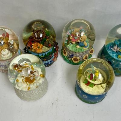 LOT OF (6) Snow Globes Collectibles - Disney, Bears, Birthday, etc