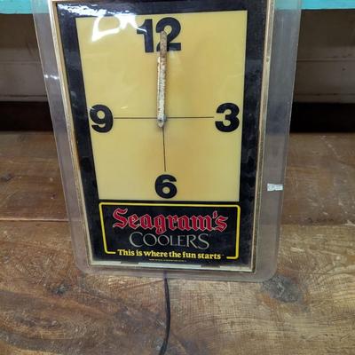 Neon Beer Sign & Seagram's Coolers Clock (See all pictures)