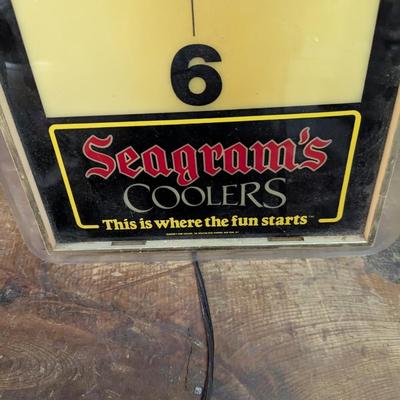 Neon Beer Sign & Seagram's Coolers Clock (See all pictures)