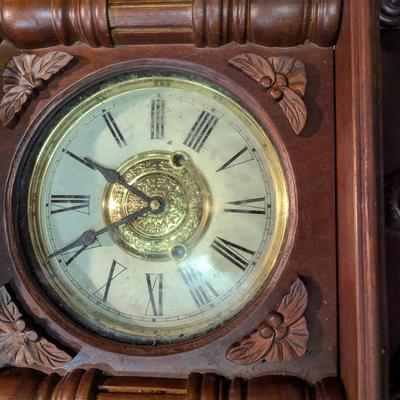 Carved Wood Horse Wall Clock