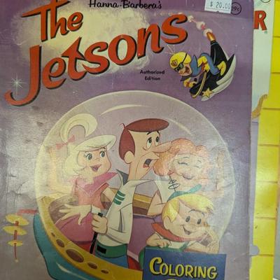 Vintage Coloring Books Huckleberry Hound GI Joe The Jetson Woody