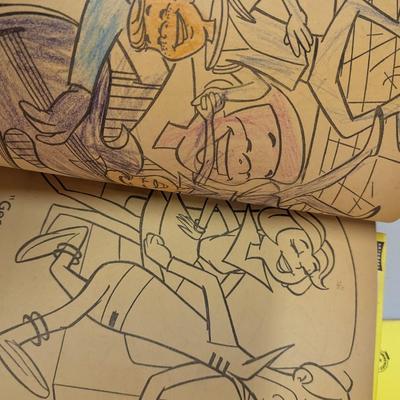 Vintage Coloring Books Huckleberry Hound GI Joe The Jetson Woody